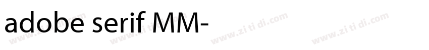 adobe serif MM字体转换